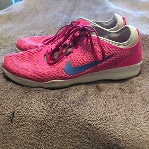 Pink Nike shoes